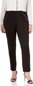img 4 attached to 👖 Rafaella Plus-Size Ponte Slim Leg Pants with Comfort Fit