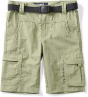 men & boys' quick dry cargo hiking shorts - ochenta elastic waist athletic outdoor camping fishing logo