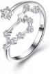 shine like the stars: elequeen's 925 silver zodiac constellation ring collection logo