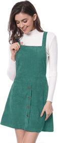 img 4 attached to 👗 Allegra Women's Corduroy Pinafore Overall for Women's Clothing - Dresses