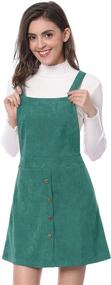 img 2 attached to 👗 Allegra Women's Corduroy Pinafore Overall for Women's Clothing - Dresses