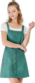 img 3 attached to 👗 Allegra Women's Corduroy Pinafore Overall for Women's Clothing - Dresses