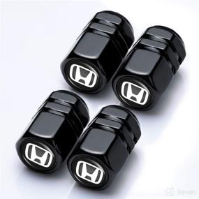 img 3 attached to Bzrda Metal Car Wheel Tire Valve Stem Caps With Keychain Replacement For Honda CR-V CRV Pilot EX EX-L Travel Car Logo Keychains Car Accessories