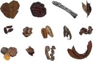 🌿 premium assorted botanicals for aquariums: indian almond leaves, cholla wood, birch cones, lotus lafi twistie curve pods, pear halves pods, coco curls, banana sticks for blackwater aquariums логотип