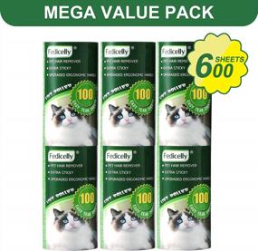 img 3 attached to Lint Roller Refills For Pet Hair Removal - 600 Sheets (100/Roller) Mega Value Set Of 6, Fits Most Standard Size Handles