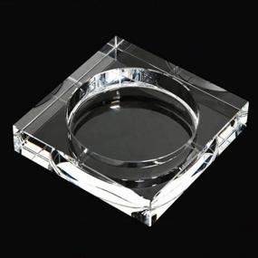 img 3 attached to Clear Square Crystal Ashtray - Amlong Crystal Large 6X6 Inch Design With Gift Box And Premium Quality