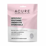 acure vegan under eye hydrogels with blue tansy and arnica for sensitive skin - soothes and reduces dark circles, 2-pack, 0.24 fl oz each logo