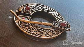 img 5 attached to XGALA Viking Brooch Pin Clasp Norse Flbula Cloak Pin Celtic Shawl Scarf Clothing Viking Brooch Jewelry for Women Girls with Enhanced SEO