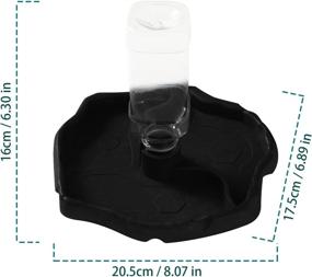 img 1 attached to 🦎 Aufeeky 2 in 1 Reptile Water & Food Dish with Bottle: Automatic Refilling Bowl for Large Reptiles - Tortoise, Hermit Crab, Turtle, Dragon, Gecko, Frog - Coffee