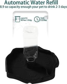 img 2 attached to 🦎 Aufeeky 2 in 1 Reptile Water & Food Dish with Bottle: Automatic Refilling Bowl for Large Reptiles - Tortoise, Hermit Crab, Turtle, Dragon, Gecko, Frog - Coffee