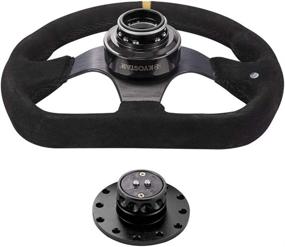 img 3 attached to 🔧 WDK Black Titanium Steering Wheel Quick Release Hub Adapter Snap Off Boss Kit #8313