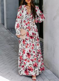 img 2 attached to Stunning Floral Maxi Dress For Women: Perfect For Cocktail Parties And Weddings