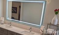img 1 attached to Keonjinn 28 X 20 Inch LED Mirror For Bathroom, Lighted Vanity Mirror With Time, Wall Mounted Anti-Fog Memory Dimmable Light Square Makeup Mirror For Bedroom(Horizontal) review by William Bradford