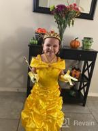 img 1 attached to Yellow Layered Princess Costume Dress-Up With Accessories For Little Girls By ReliBeauty review by Chad Guinn