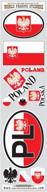 car chrome decals poland 11 stickers set - show your polish pride with polska flag decals for bumper, car, bike, laptop, and more логотип