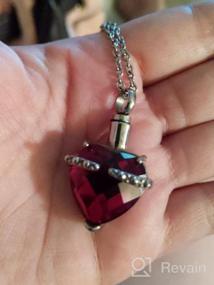 img 6 attached to 💖 LoEnMe Jewelry - Crystal Birthstone Love Heart Urn Necklace for Ashes: Special Memorial Keepsake