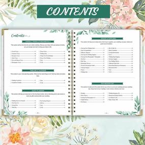 img 2 attached to Floral Wedding Planner Book And Organizer For Brides - 5 Tabbed Sections, 9" X 11.9", Hardcover With Metal Corner, 5 Inner Pockets, Sticker, And Elastic Closure Band