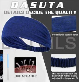img 1 attached to Stay Comfortable And Stylish With DASUTA Sweatbands For Women And Men