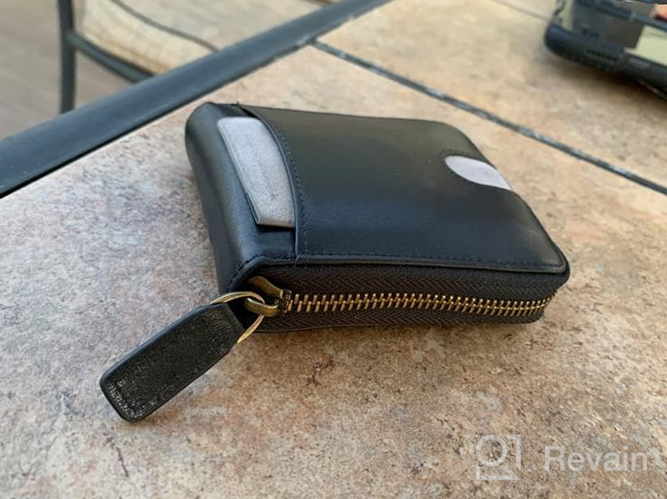 img 1 attached to Genuine Leather Zipper Wallet With Coin Pocket, RFID Blocking Zip Around Front Pocket Bifold Wallet - Perfect Gift For Men review by David Hodgson