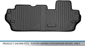 img 2 attached to 🚘 MAXLINER 3rd Row Black Floor Mats for 2011-2018 Toyota Sienna 8 Passenger Model: Top-quality Protection for Your Vehicle's Interior