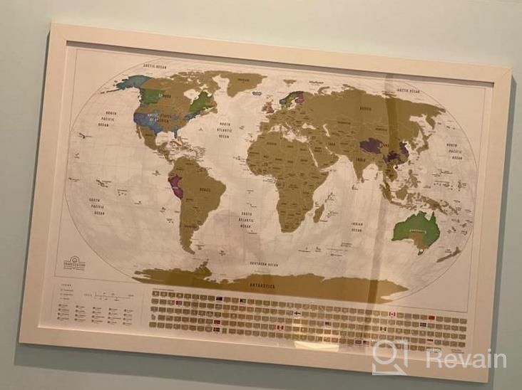 img 1 attached to Discover The World In Style: XL Scratch Off Map With Flags & US States - Perfect Travel Companion! review by Robert Maysey