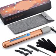 nition pro hair straightener 1 inch argan oil tourmaline ceramic titanium heating plate for healthy styling,2-in-1 digital lcd 265-450°f straightening flat iron & curling iron for all hair type,gold logo