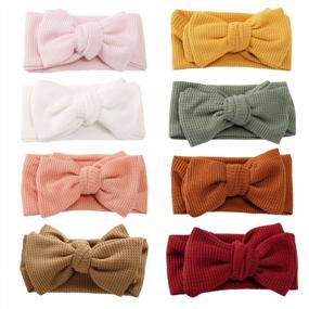 img 4 attached to Headbands Waffle Hairband Newborn Toddlers
