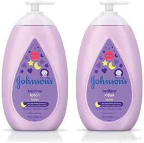 img 4 attached to 🍼 Johnson's Calming Bedtime Baby Lotion - Twin-Pack, Hypoallergenic, Paraben-Free - 27.1 fl. oz x 2