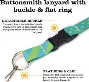 img 3 attached to Aqua Dots Premium Lanyard With Buckle And Flat Ring - Made In USA By Buttonsmith