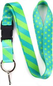 img 4 attached to Aqua Dots Premium Lanyard With Buckle And Flat Ring - Made In USA By Buttonsmith