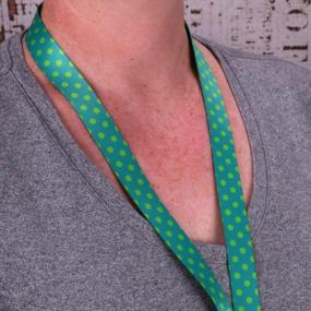 img 2 attached to Aqua Dots Premium Lanyard With Buckle And Flat Ring - Made In USA By Buttonsmith