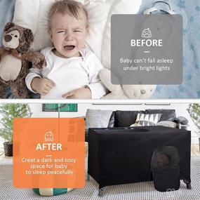 img 3 attached to 👶 Ultimate Pack N Play Cover: Breathable Crib Blackout Tent for Indoor/Outdoor Napping, Playing, Sleeping, or Travel Playard - Baby Sleeping Protection at its Best!