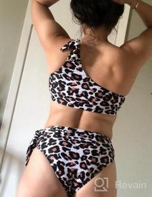 img 5 attached to Black Large Bonim Lace V Neck Two Piece Swimdress Tankini Bathing Suit With Bikini Bottom Skirt
