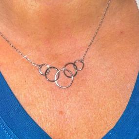 img 2 attached to Sterling Silver Infinity Necklace For 50Th Birthday Celebration - 5 Circle 5 Decades Pendant, Ideal Mom Gift And Mother'S Day Jewelry Present