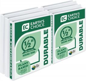 img 4 attached to Go Green With Samsill'S Earth'S Choice Biobased Presentation Binders - Half Inch, Round Ring, Customizable, White (Pack Of 6)