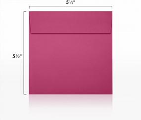 img 2 attached to LUX Magenta 5 1/4 X 5 1/4 Invitation Envelopes With Peel & Press Seal, 50 Pack, Printable For Cards And Invitations (5 1/2 X 5 1/2)