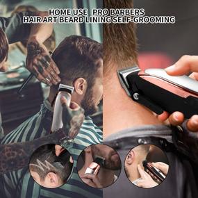 img 3 attached to Efficient Hair Cutting With Professional Cordless Clipper Set For Men, Women, And Kids - Close Cutting Trimmer And T Blade Trimmer For Salon Quality Results (Silver)