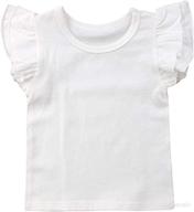 👕 stylish summer outfits: toddler baby girl plain t-shirts | short sleeve cotton tops логотип