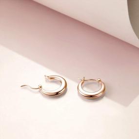 img 2 attached to Hypoallergenic Small Hoop Earrings In 925 Sterling Silver: Sensitive Ear-Friendly Jewelry