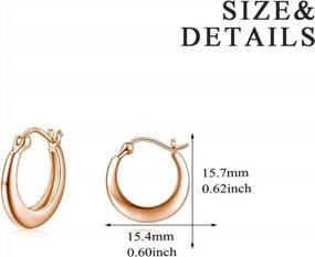 img 1 attached to Hypoallergenic Small Hoop Earrings In 925 Sterling Silver: Sensitive Ear-Friendly Jewelry