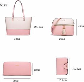img 1 attached to Shop The Ultimate Women'S Fashion Handbag Set - 4Pcs Tote, Shoulder, And Satchel Purse With Top Handle