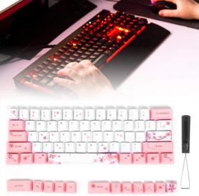 img 1 attached to Dilwe1 73PCs Sublimation Keycaps, Five-Faced Dyed Anime Style Keycaps, Professional Mechanical Keyboard Accessory Universal For Mechanical Keyboard (Cherry)