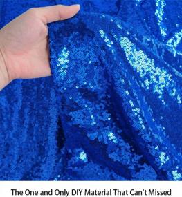 img 2 attached to Sparkle Up Your Event Decor With 1 Yard Of Royal Blue Sequin Fabric - Perfect For Tablecloth, Linen And Table Runner!