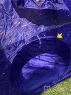 img 1 attached to Kids Pop Up Tunnel Tent For Indoor Outdoor Play - 3 In 1 Design For Toddler Boys Girls (Purple) review by Manju Lett