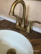img 1 attached to 🚰 TRUSTMI Brushed Gold Bathroom Faucet: 2 Handle Lavatory Sink Faucet with Pop Up Drain and Water Supply Lines review by Julian Locklear