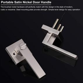 img 2 attached to 10 Pack Satin Nickel Exterior Keyed Door Handles, Locking Entry Levers With Keys Alike Heavy Duty Door Lockset - Knobonly Drop Front Doors