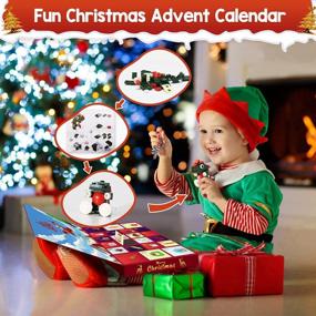img 2 attached to 2022 Advent Calendar Gift Set For Boys: 4-In-1 Countdown With 24 Surprises Of Metal Wire Puzzles, Cars, Animals, And Building Blocks! Perfect Brain Teaser Challenges For Adults, Kids, And Teens!