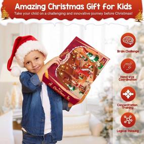img 1 attached to 2022 Advent Calendar Gift Set For Boys: 4-In-1 Countdown With 24 Surprises Of Metal Wire Puzzles, Cars, Animals, And Building Blocks! Perfect Brain Teaser Challenges For Adults, Kids, And Teens!