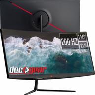 🖥️ deco gear professional monitor 2560x1080 30": the ultimate choice for vivid visuals with 200hz refresh rate, flicker-free technology, and view330b logo
