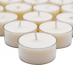 img 3 attached to TELOSMA Soy Tealight Candles Натуральная ароматизированная восковая свеча, прозрачная чашка, натуральный цвет - набор из 12 шт.